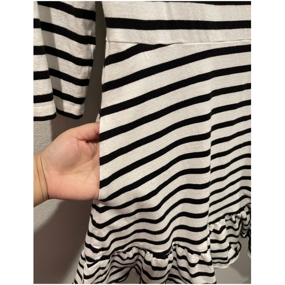 KATE SPADE Floral White Black Striped Fit And Flare Mini Dress - Picture 5 of 8